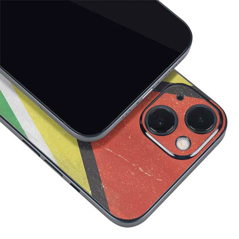 Guyana Flag Distressed iPhone 15 Skin